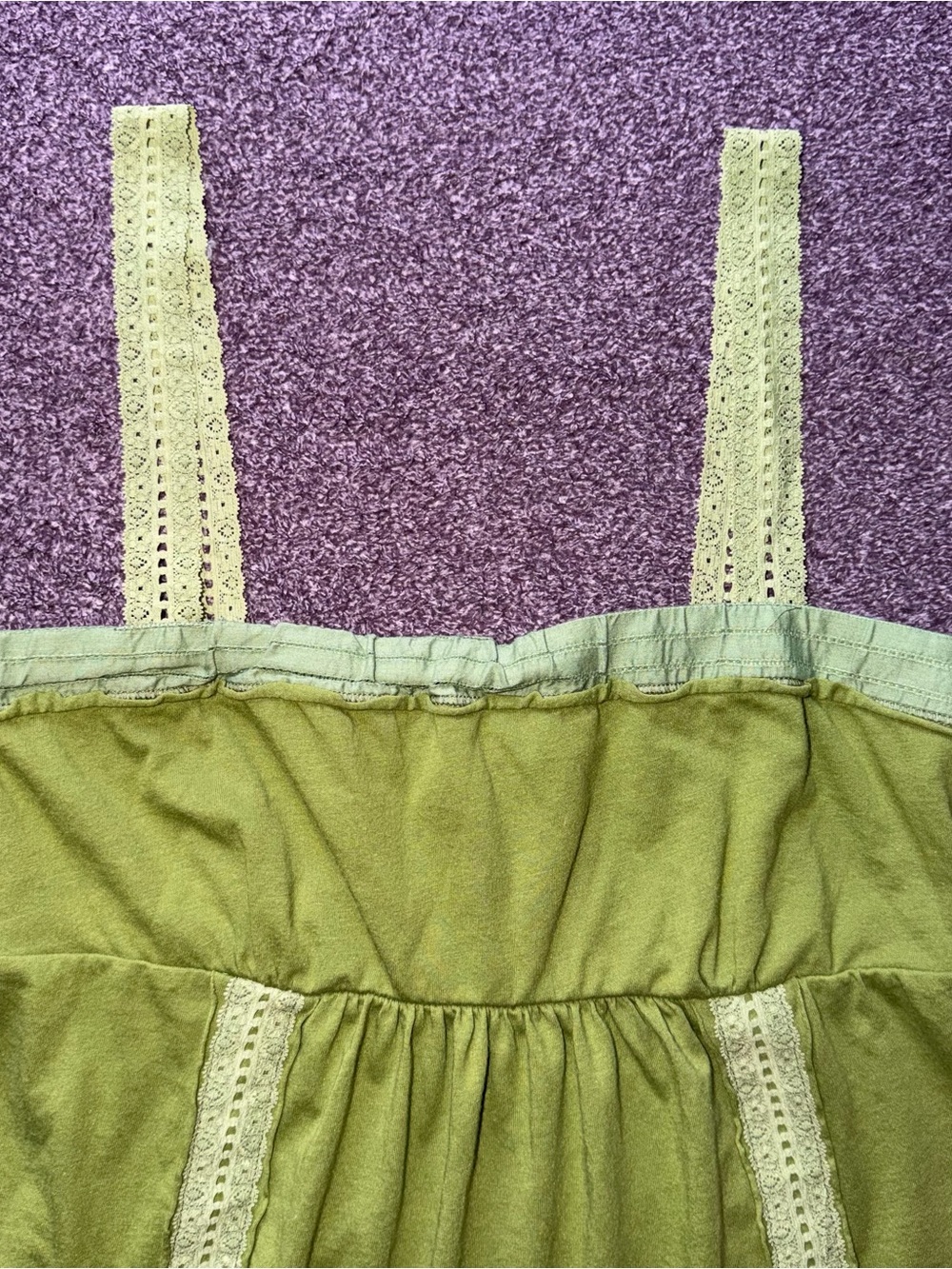 Vintage Y2K Hollister 2000s Lace Trim Babydoll Tank Top - Picture 9 of 12